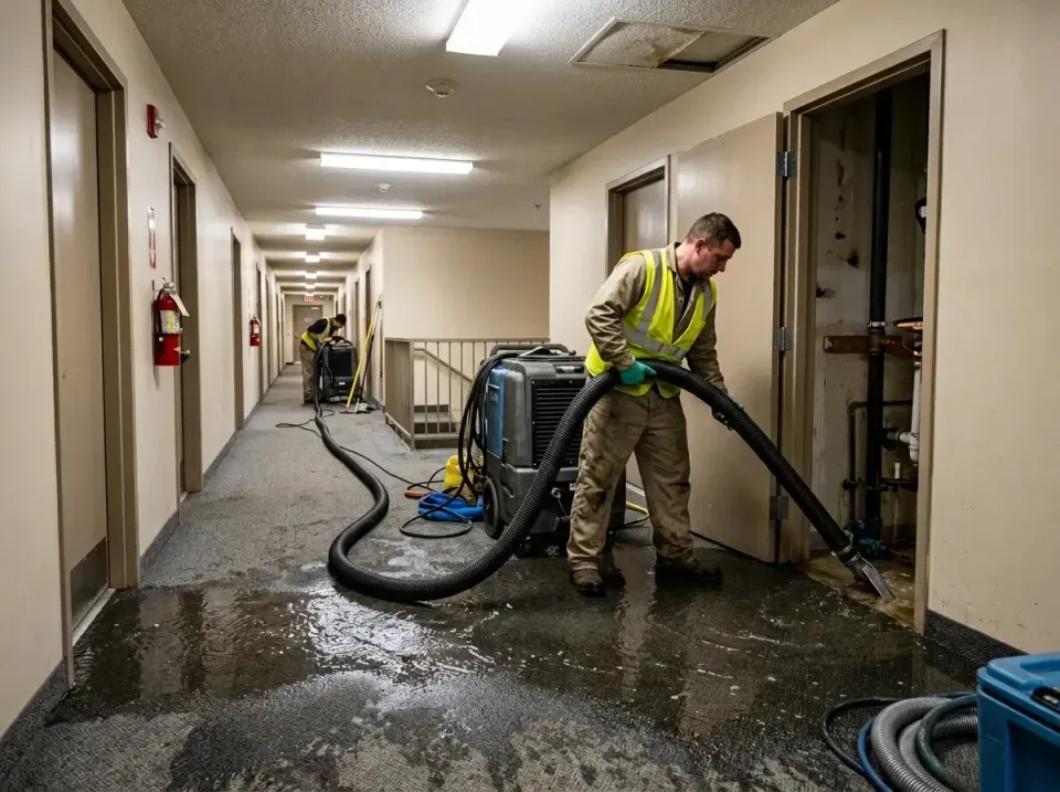 multi-unit-apartment-hallway-f-005 — frequently asked questions, Emergency Burst Pipe Water Extraction & Removal in Tell Cit…